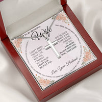 Load image into Gallery viewer, To My Wife- I can&#39;t Live Without You- Cross Necklace ( Engraved)
