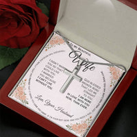 Load image into Gallery viewer, To My Wife- I can&#39;t Live Without You- Cross Necklace ( Engraved)
