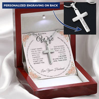 Load image into Gallery viewer, To My Wife- I can&#39;t Live Without You- Cross Necklace ( Engraved)
