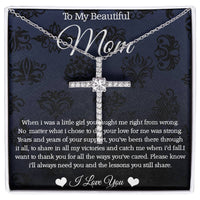 Load image into Gallery viewer, CZ Cross Necklace For Mom

