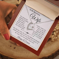 Load image into Gallery viewer, To My Beautiful Wife- My Love, My Life, My Inspiration- Heart Necklace
