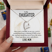 Load image into Gallery viewer, To My Daughter- Shining Star- Heart Necklace
