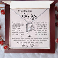 Load image into Gallery viewer, To My Beautiful Wife- My Love, My Life, My Inspiration- Heart Necklace
