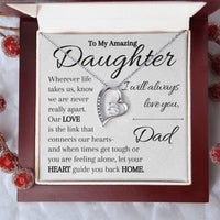 Load image into Gallery viewer, To My Daughter- Heart and Home- I Love You Necklace
