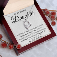 Load image into Gallery viewer, To My Beloved Daughter- Brave, Smart, Strong- Love Necklace
