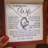 Load image into Gallery viewer, To My Beautiful Wife- I Love You More- Heart Necklace
