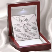 Load image into Gallery viewer, To My Beautiful Wife- I Love You More- Heart Necklace
