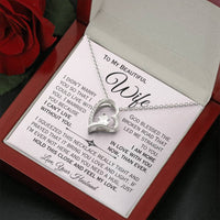 Load image into Gallery viewer, To My Beautiful Wife- I Love You More- Heart Necklace
