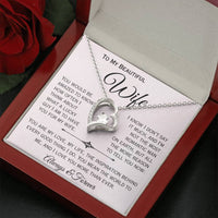 Load image into Gallery viewer, To My Beautiful Wife- My Love, My Life, My Inspiration- Heart Necklace
