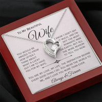 Load image into Gallery viewer, To My Beautiful Wife- My Love, My Life, My Inspiration- Heart Necklace
