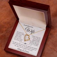 Load image into Gallery viewer, To My Beautiful Wife- My Love, My Life, My Inspiration- Heart Necklace
