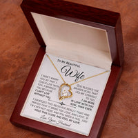 Load image into Gallery viewer, To My Beautiful Wife- I Love You More- Heart Necklace
