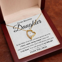 Load image into Gallery viewer, To My Beloved Daughter- Brave, Smart, Strong- Love Necklace
