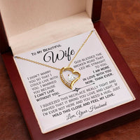 Load image into Gallery viewer, To My Beautiful Wife- I Love You More- Heart Necklace
