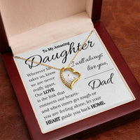 Load image into Gallery viewer, To My Daughter- Heart and Home- I Love You Necklace
