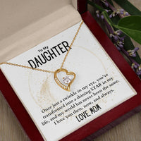 Load image into Gallery viewer, To My Daughter- Shining Star- Heart Necklace
