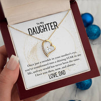 Load image into Gallery viewer, To My Daughter- My Shining Star- Heart Necklace
