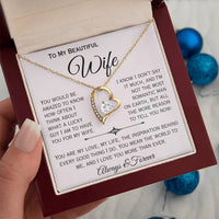 Load image into Gallery viewer, To My Beautiful Wife- My Love, My Life, My Inspiration- Heart Necklace
