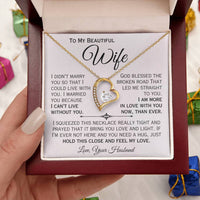 Load image into Gallery viewer, To My Beautiful Wife- I Love You More- Heart Necklace

