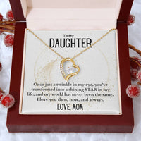 Load image into Gallery viewer, To My Daughter- Shining Star- Heart Necklace

