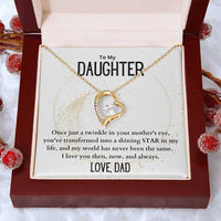 Load image into Gallery viewer, To My Daughter- My Shining Star- Heart Necklace
