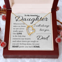 Load image into Gallery viewer, To My Daughter- Heart and Home- I Love You Necklace
