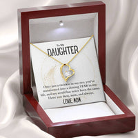 Load image into Gallery viewer, To My Daughter- Shining Star- Heart Necklace
