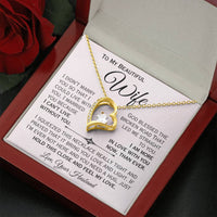 Load image into Gallery viewer, To My Beautiful Wife- I Love You More- Heart Necklace
