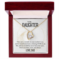 Load image into Gallery viewer, To My Daughter- My Shining Star- Heart Necklace
