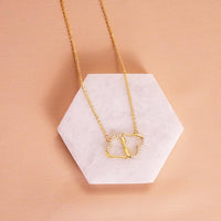 Load image into Gallery viewer, Connected Hearts- Gold Necklace
