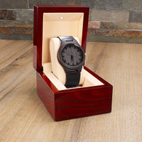 Load image into Gallery viewer, It&#39;s Always Time To Travel East- Wooden Watch
