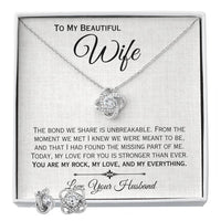 Load image into Gallery viewer, To My Beautiful Wife- My Rock, My Lock, My Everything- Love Necklace

