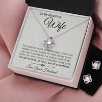 Load image into Gallery viewer, To My Beautiful Wife- My Rock, My Lock, My Everything- Love Necklace
