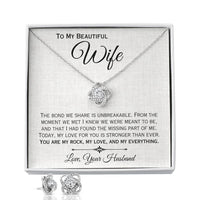 Load image into Gallery viewer, To My Beautiful Wife- My Rock, My Lock, My Everything- Love Necklace
