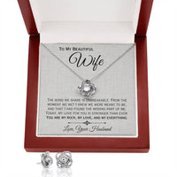 Load image into Gallery viewer, To My Beautiful Wife- My Rock, My Lock, My Everything- Love Necklace
