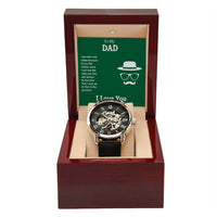 Load image into Gallery viewer, Men&#39;s Openwork Watch For Dad + MC
