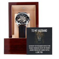 Load image into Gallery viewer, Men&#39;s Openwork Watch For Husband + MC
