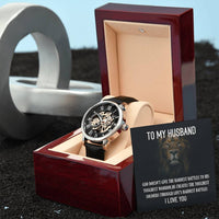 Load image into Gallery viewer, Men&#39;s Openwork Watch For Husband + MC
