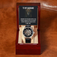 Load image into Gallery viewer, Men&#39;s Openwork Watch For Husband + MC
