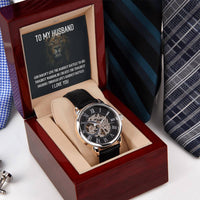 Load image into Gallery viewer, Men&#39;s Openwork Watch For Husband + MC
