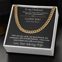Load image into Gallery viewer, To My Husband - I Love You and I Am Yours - Cuban Chain Necklace
