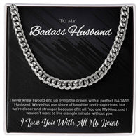 Load image into Gallery viewer, To My Badass Husband - Love You With All My Heart - Cuban Link Chain
