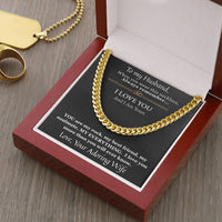 Load image into Gallery viewer, To My Husband - I Love You and I Am Yours - Cuban Chain Necklace
