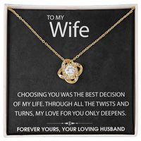 Load image into Gallery viewer, To My Wife-Forever Yours- Love Knot Necklace
