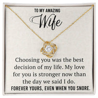 Load image into Gallery viewer, To My Amazing Wife-Forever Yours, Even When You Snore- Necklace
