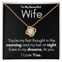 Load image into Gallery viewer, To My Beautiful Wife-In My Dreams-Necklace (Black)
