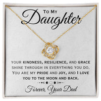 Load image into Gallery viewer, To My Daughter- Love You To The Moon And Back-  Necklace
