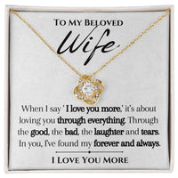 Load image into Gallery viewer, To my Beloved Wife- I Love You More- Necklace
