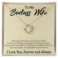 Load image into Gallery viewer, To My Badass Wife - Love You Forever and Always - Love Knot Pendant
