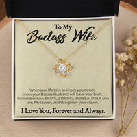 Load image into Gallery viewer, To My Badass Wife - Love You Forever and Always - Love Knot Pendant
